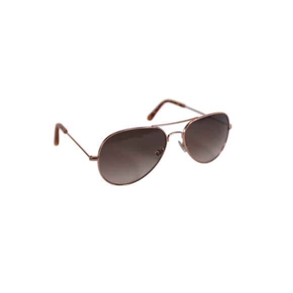 Fossil Classic Metal Aviator Sunglasses - Rose Gold / Gradient Brown-NWT main image 3